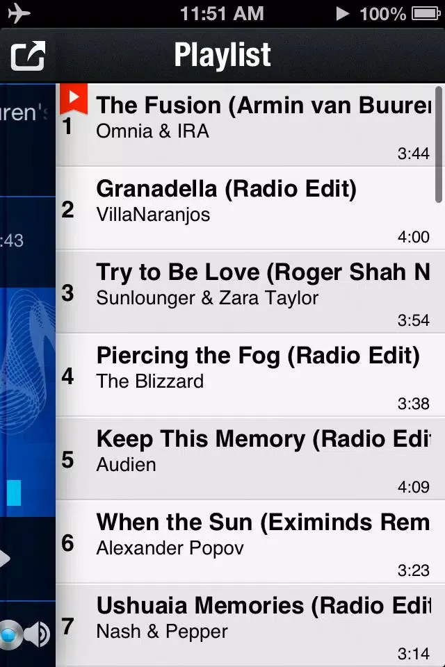 Capturas de tela do CUE music player