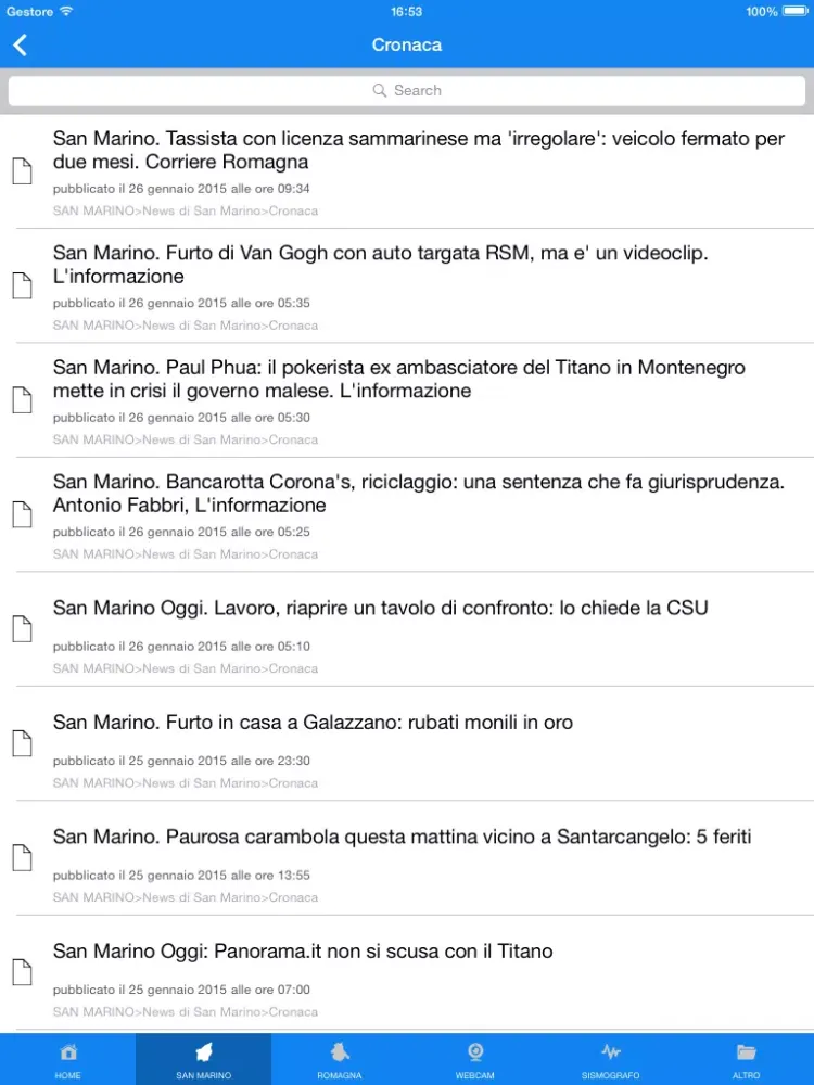 News San Marino e Romagna - Libertas.sm iPad 应用截图