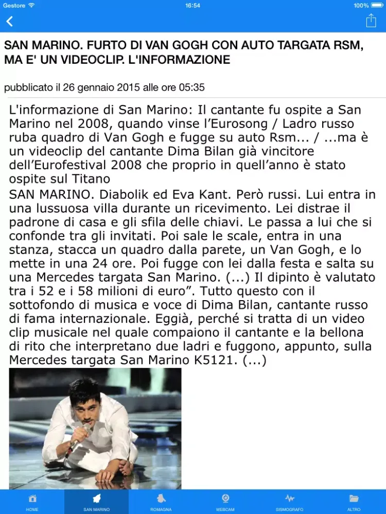 News San Marino e Romagna - Libertas.sm iPad 应用截图