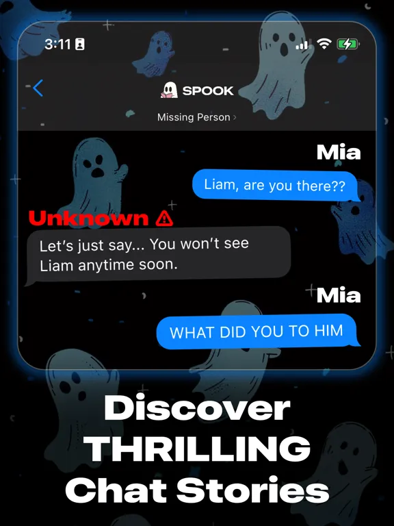 Capturas de pantalla de Spook: AI Chat & Text Stories iPad 