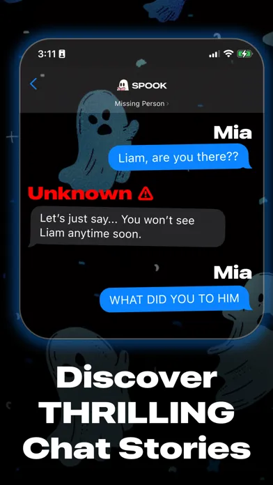 Capturas de pantalla de Spook: AI Chat & Text Stories