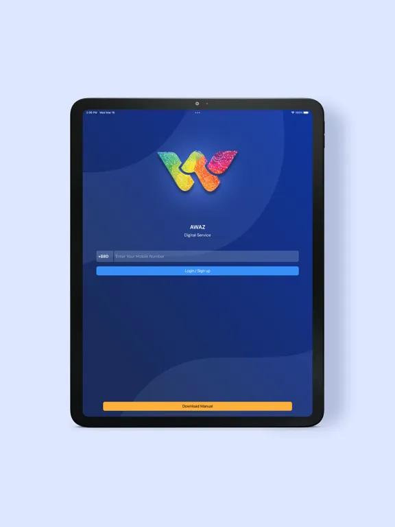 Tangkapan skrin iAWAZ iPad 
