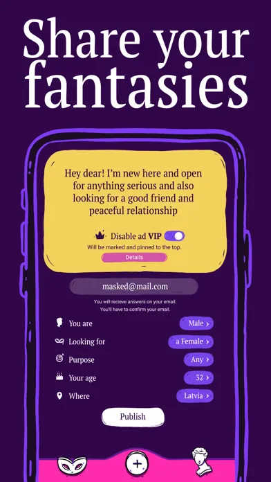 Masked Love - Anonymous Dating Screenshots