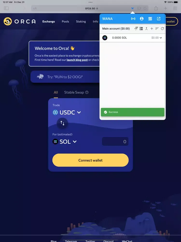 Capturas de pantalla de WANA Wallet iPad 