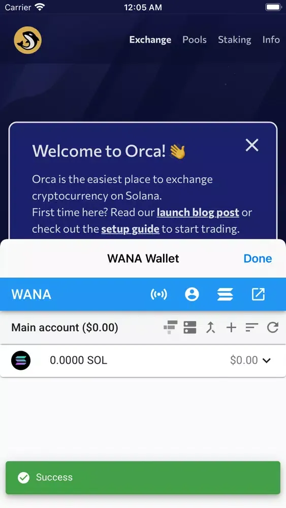 Capturas de pantalla de WANA Wallet
