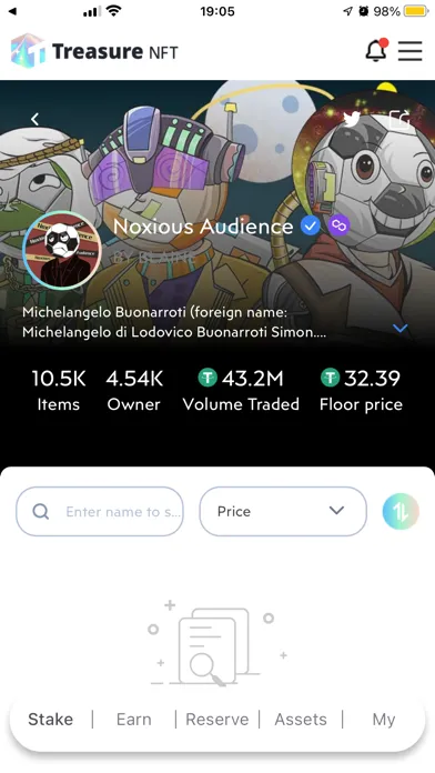 TreasureNFT：Trade & Earn NFTs Screenshots