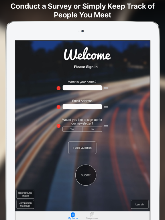 Sign In - Form Maker iPad  स्क्रीनशॉट