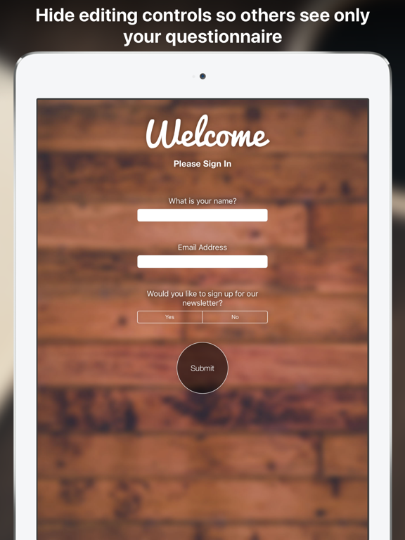 Sign In - Form Maker iPad  स्क्रीनशॉट