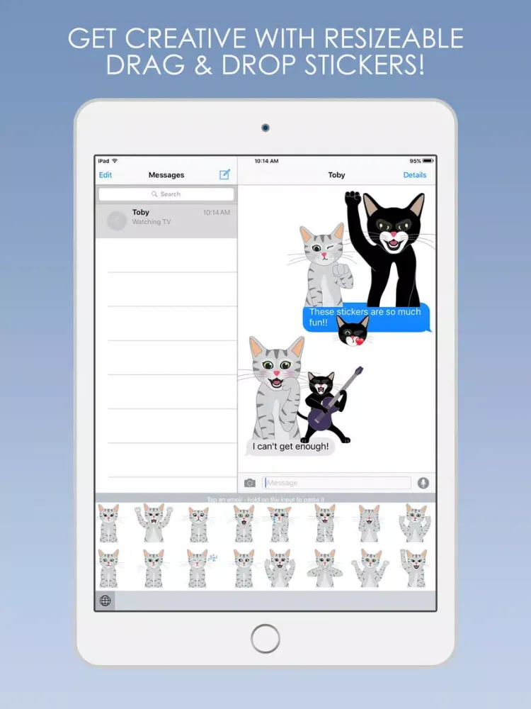 KittyMojis - Kitty Emojis and Stickers iPad  スクリーンショット