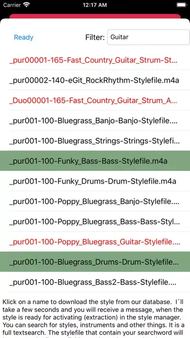 Tangkapan layar Backing Track Stylecreator