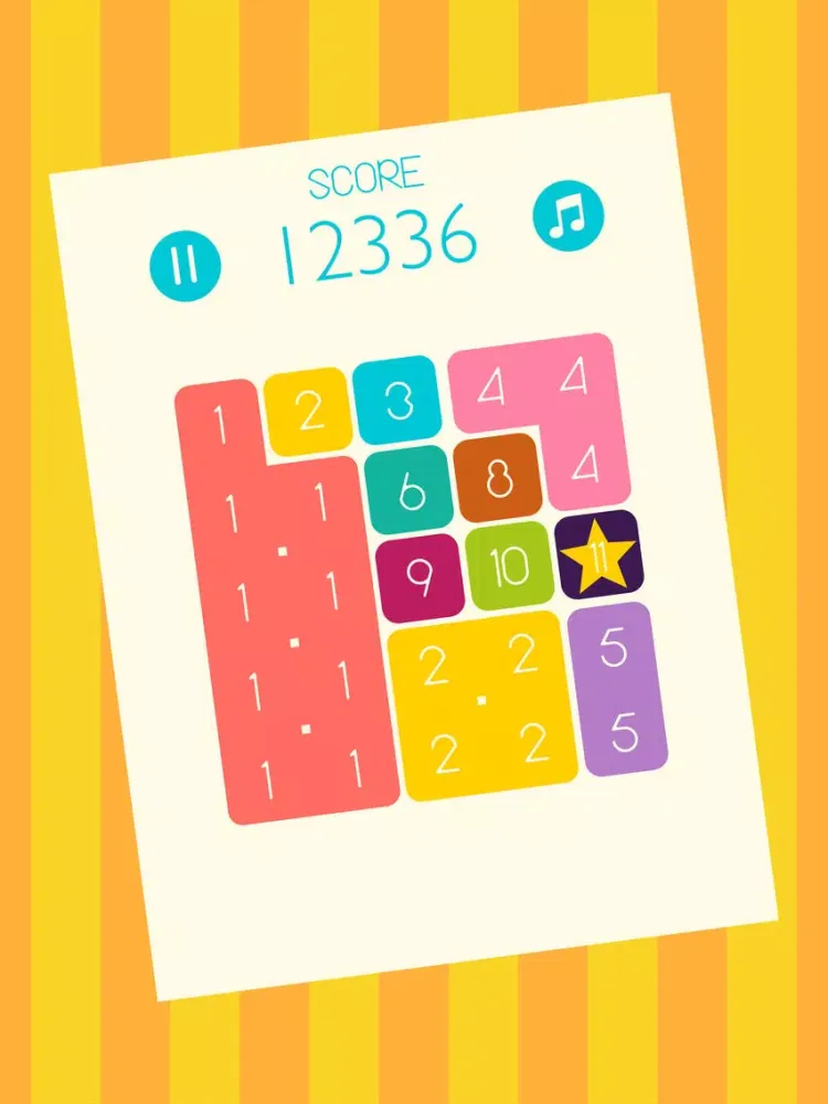Make 11 Merging Number Game iPad  स्क्रीनशॉट