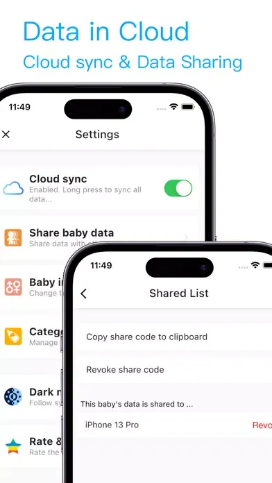 Baby Growth Recorder Screenshots
