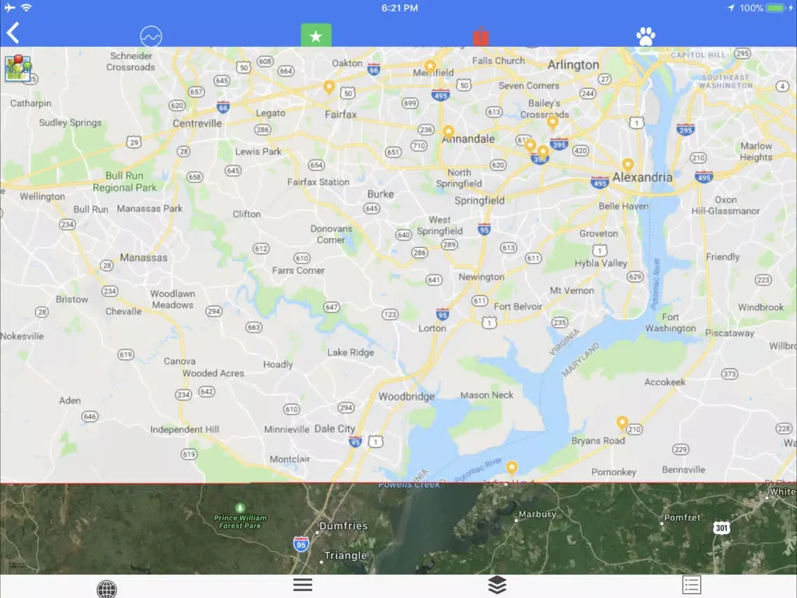 George W. Mem. Pkwy Tour Maps iPad  Screenshots