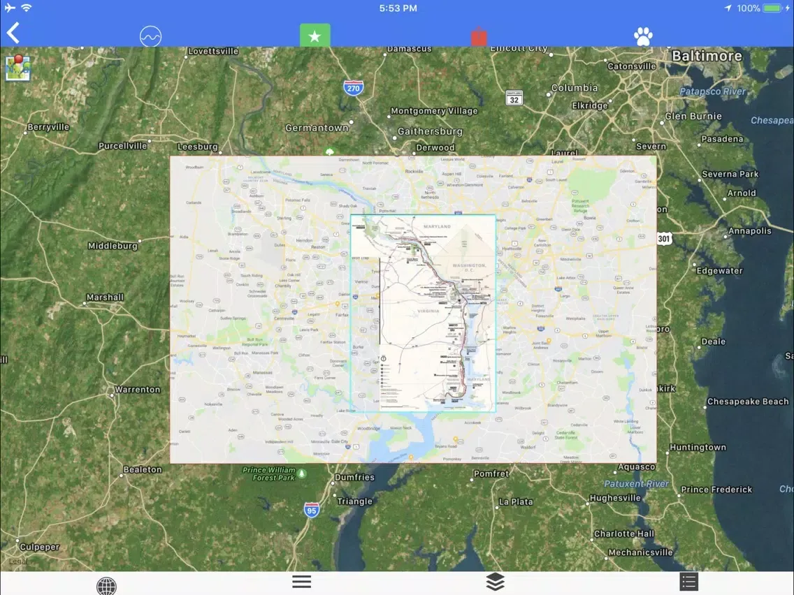 George W. Mem. Pkwy Tour Maps iPad  Screenshots