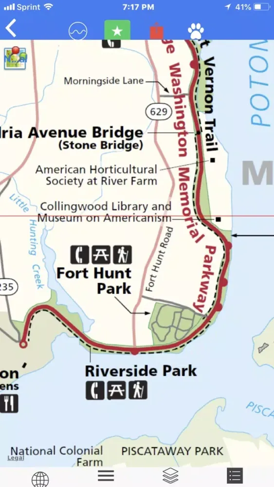 George W. Mem. Pkwy Tour Maps Screenshots