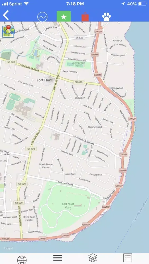 George W. Mem. Pkwy Tour Maps Screenshots