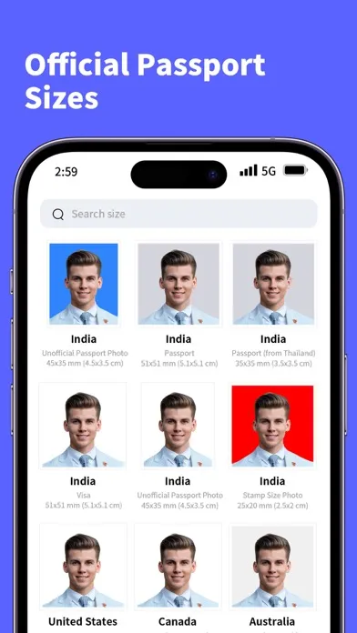 Tangkapan skrin Vivid ID: Passport Photo Maker