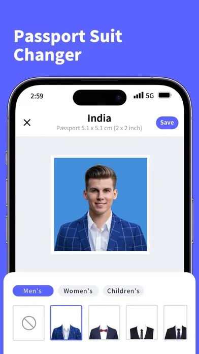 Tangkapan skrin Vivid ID: Passport Photo Maker