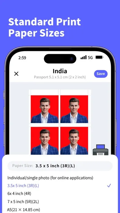 Tangkapan skrin Vivid ID: Passport Photo Maker