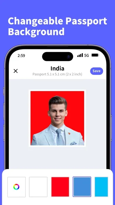 Tangkapan skrin Vivid ID: Passport Photo Maker