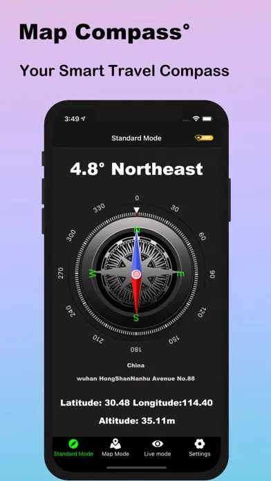 Tangkapan layar Map Compass° - GPS & Altitude