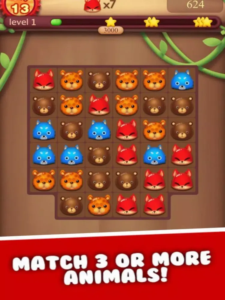 ภาพหน้าจอของ Lovely Animal Match3 iPad 