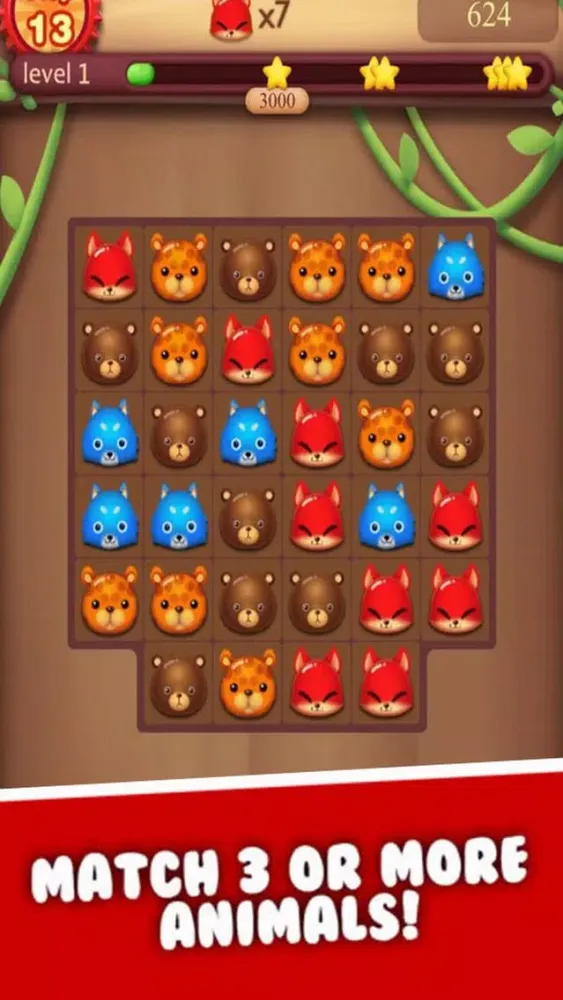 ภาพหน้าจอของ Lovely Animal Match3