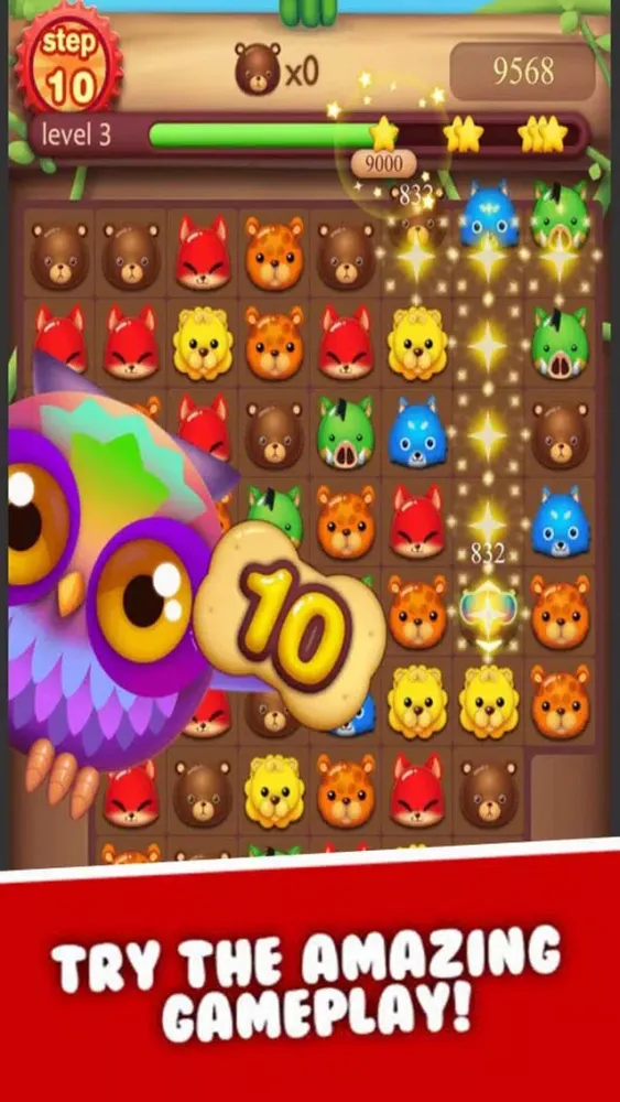 ภาพหน้าจอของ Lovely Animal Match3