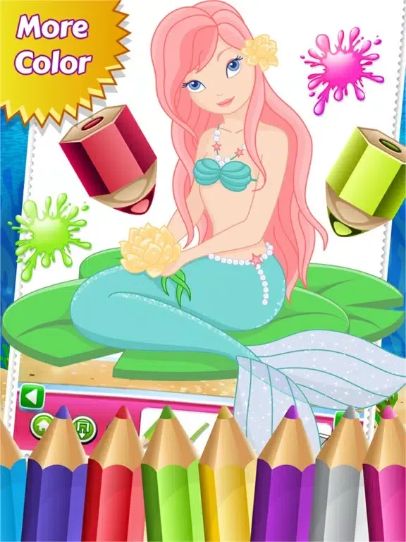 Mermaid Princess Colorbook Drawing to Paint Coloring Game for Kids iPad  স্ক্রিনশট