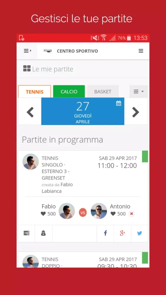 Tennis Village Pietro Mennea Screenshots