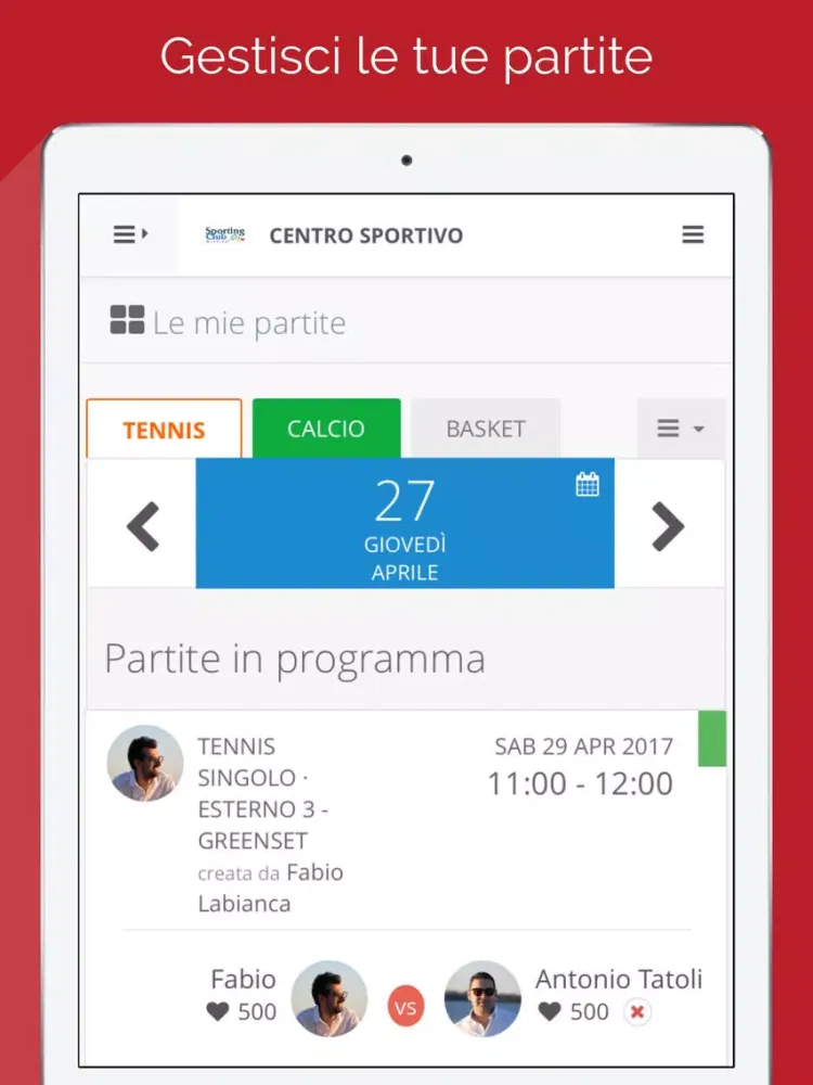 Sporting Club Matera iPad  Screenshots