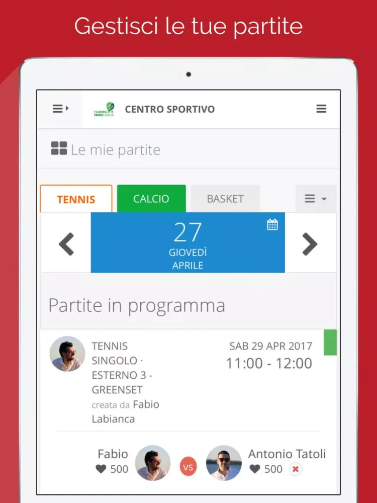 Zrzuty ekranu Flaminia Paddle Center iPad 