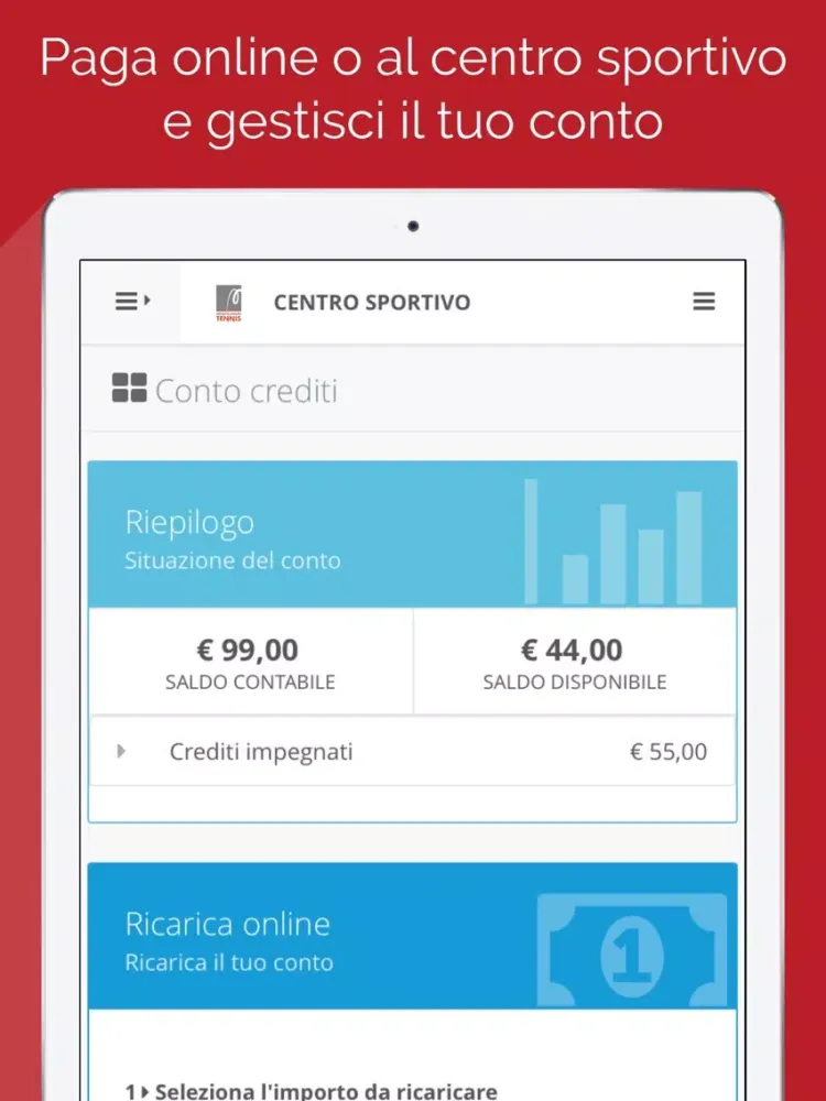 Mediolanum Tennis iPad  Screenshots