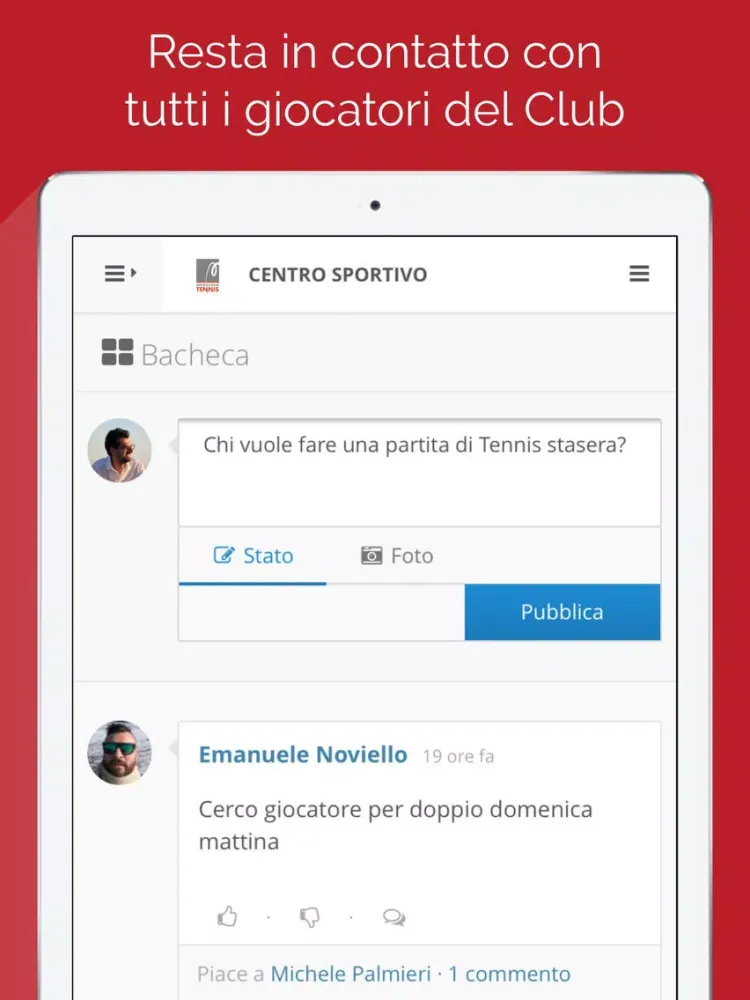 Mediolanum Tennis iPad  Screenshots