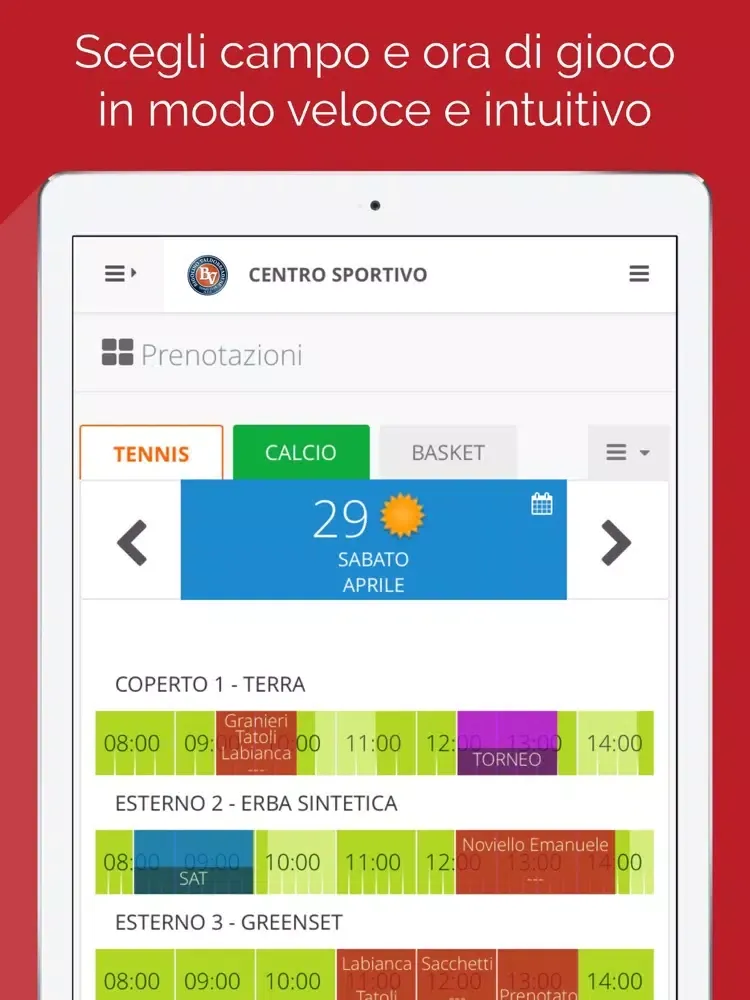Capturas de tela do Tennis Club BV iPad 