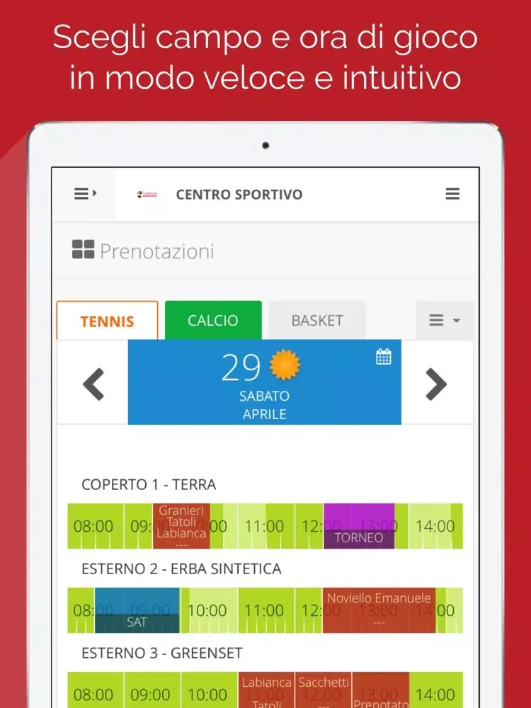 Tennis Club Barberino iPad Screenshots