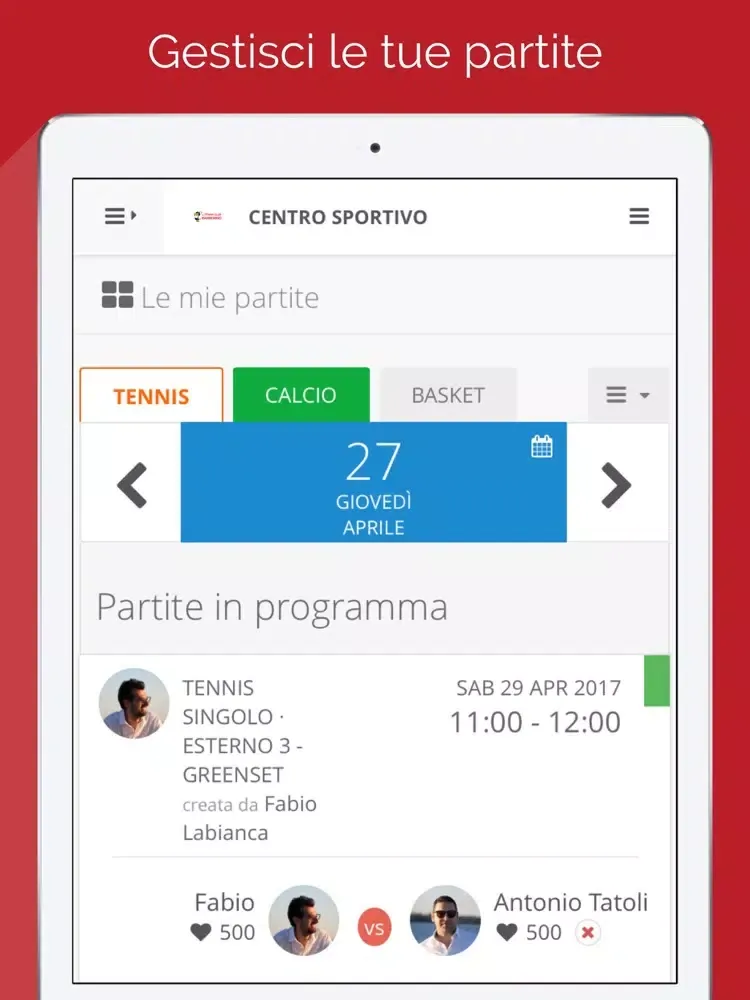 Tennis Club Barberino iPad Screenshots
