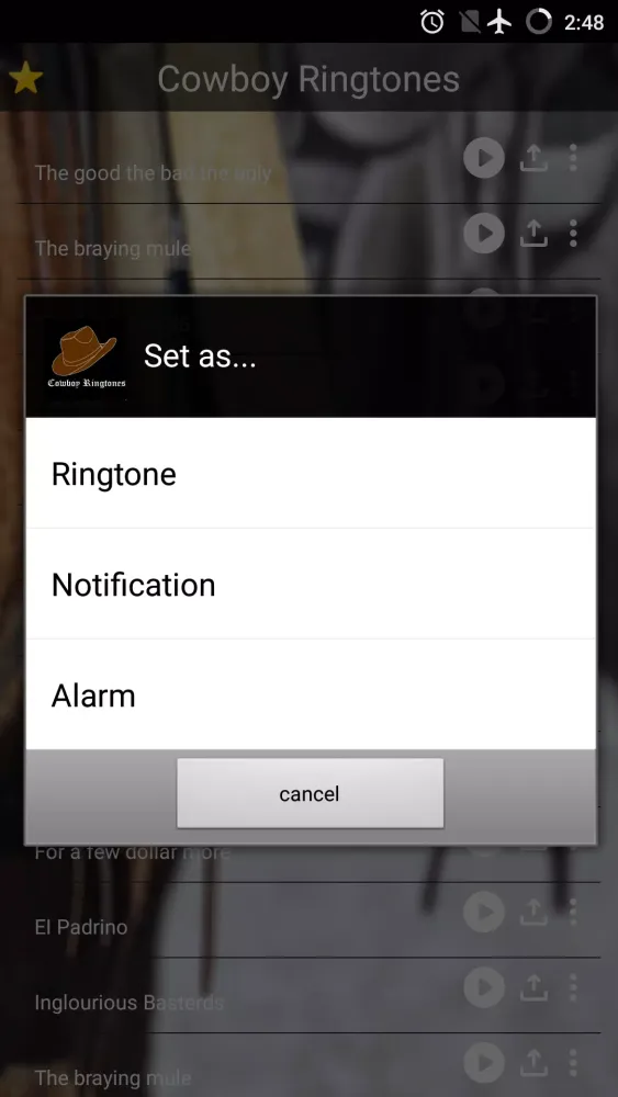 CowBoy Ringtones স্ক্রিনশট