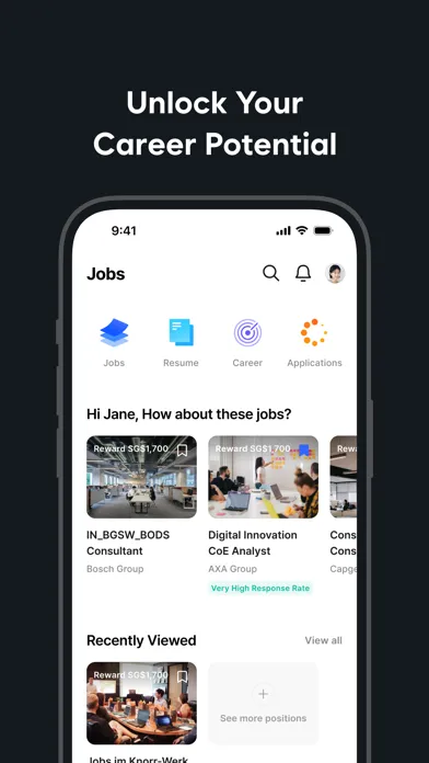 Tangkapan skrin Wanted: Jobs & Career