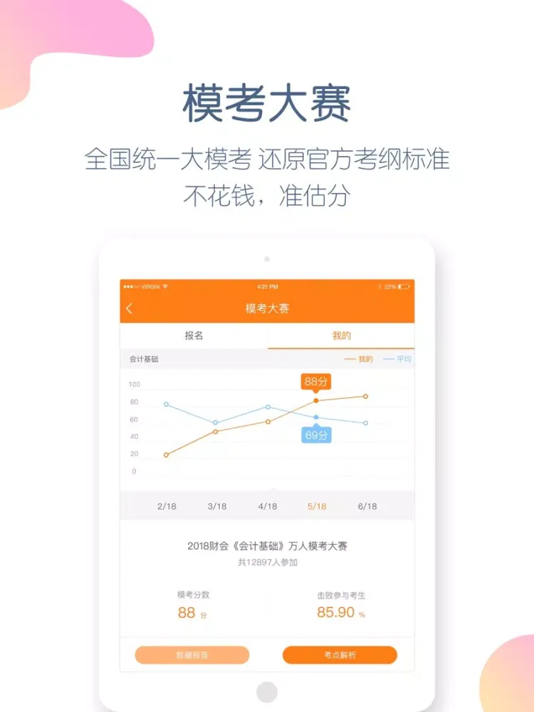 财会万题库-会计初级中级职称CPA考试题库 iPad 應用截圖