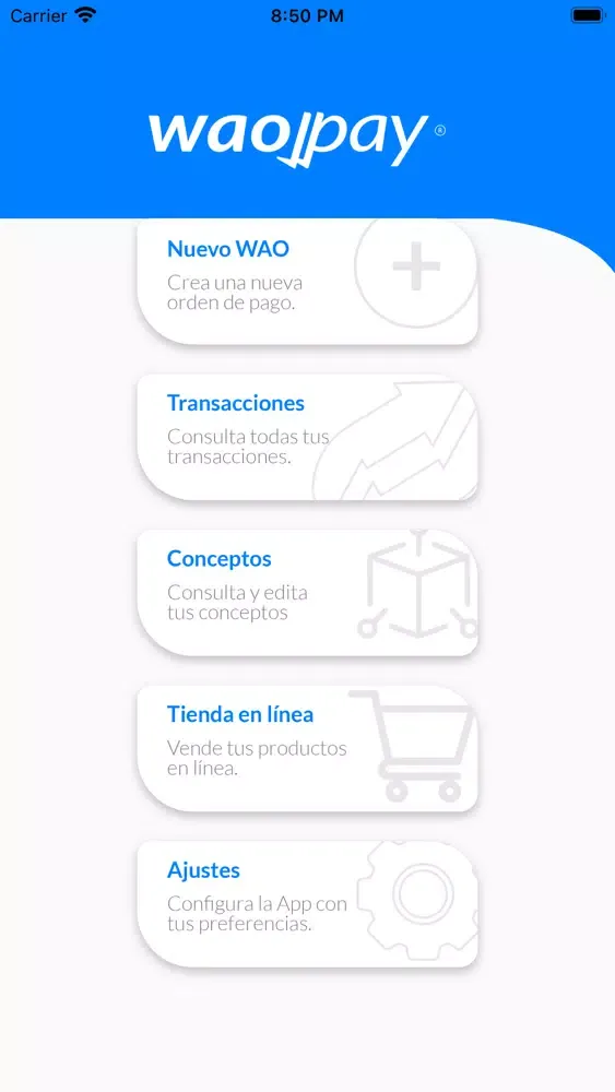 WAOPay: Pagos desde WhatsApp. Screenshots