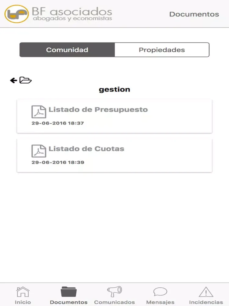 Tangkapan layar BfAdmin iPad 