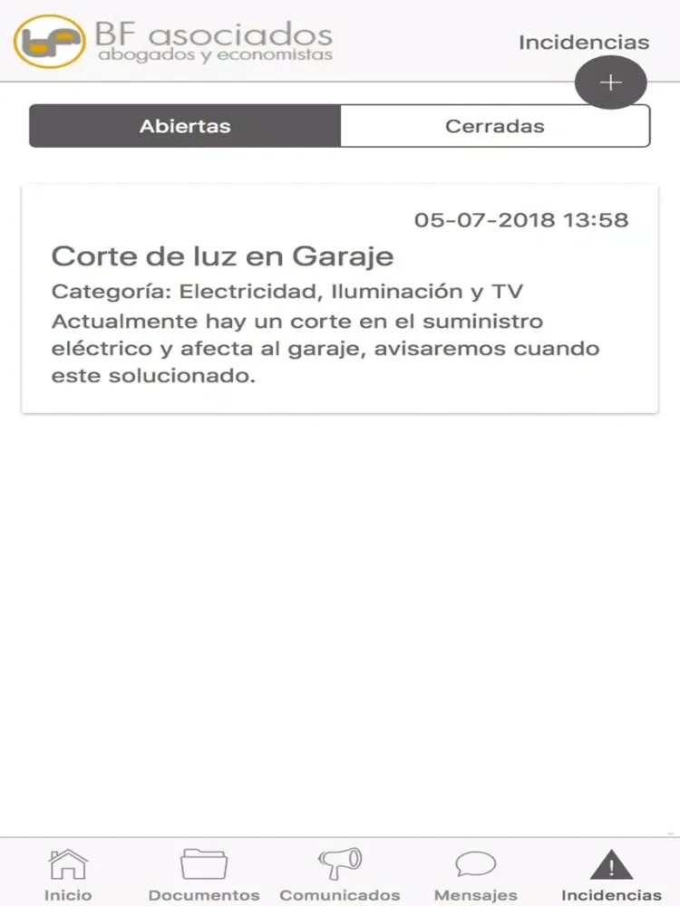 Tangkapan layar BfAdmin iPad 