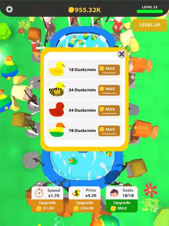 Tangkapan layar Duck Pond Idle iPad 