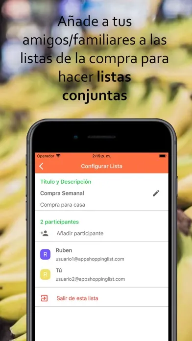 Zrzuty ekranu Shopping List Shared
