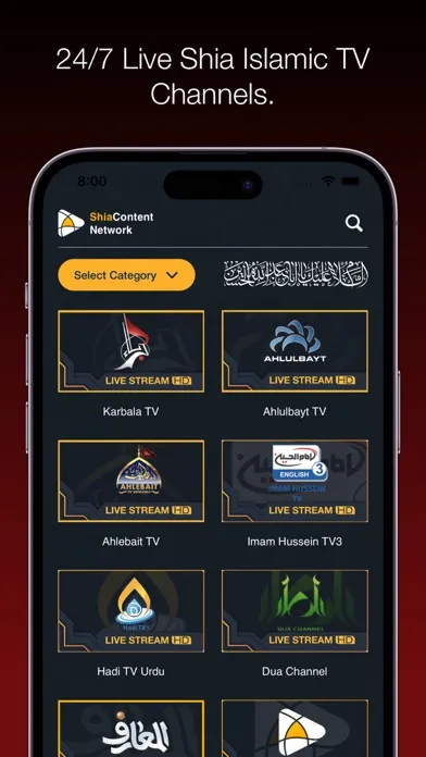 Captures d'écran de Shia Content Network