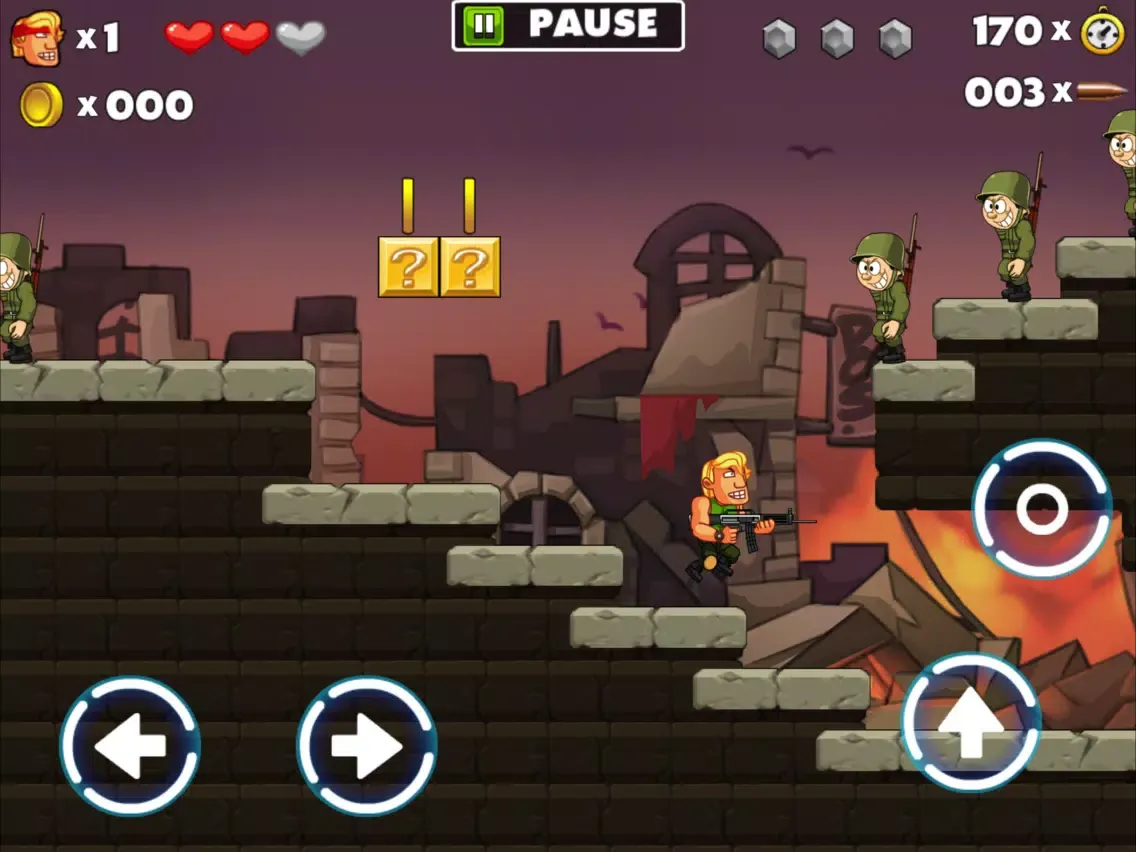 War Tiger Army - Gun Games Just Run & Fight iPad  Screenshots