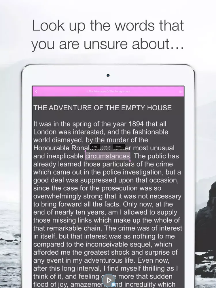 AudioBookPlus: The Return of Sherlock Holmes iPad  스크린샷