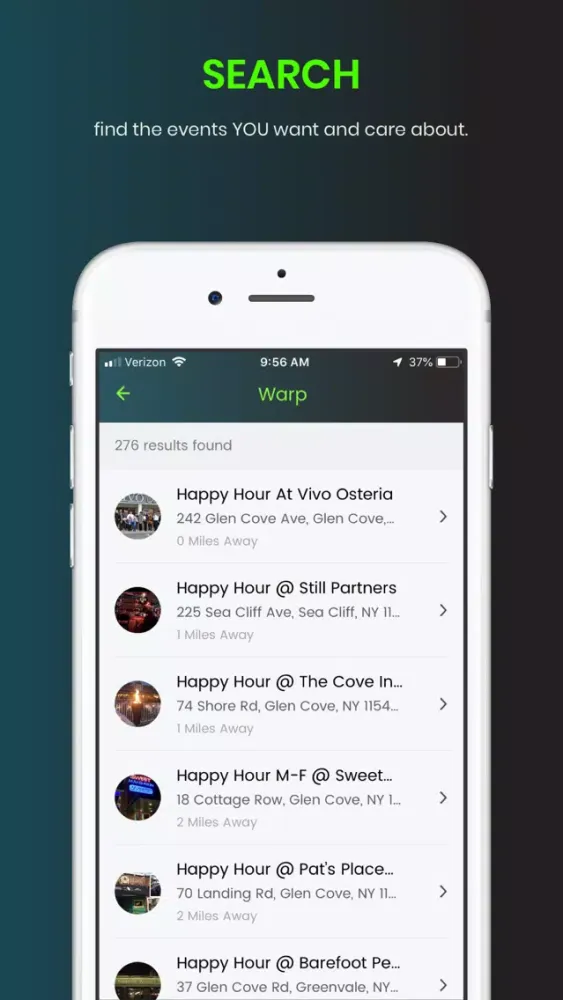 WARP - Local Events Near Me应用截图