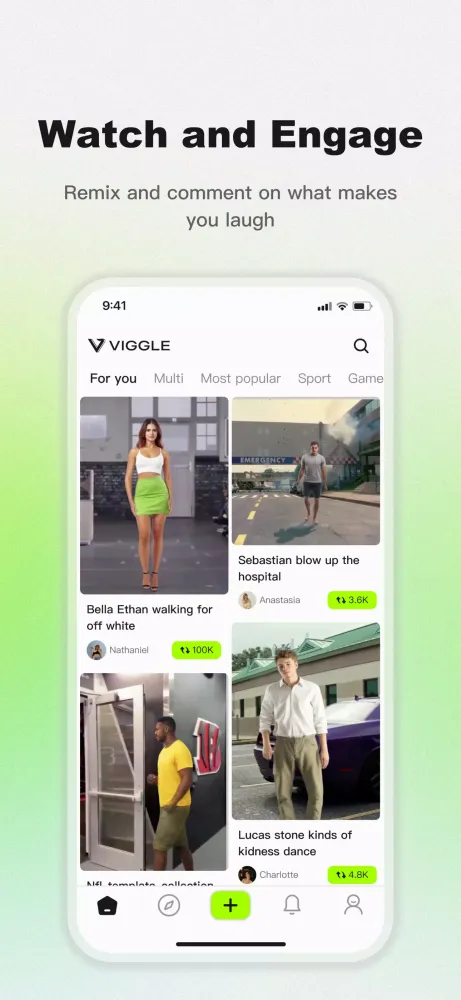 Viggle AI Ekran Görüntüleri